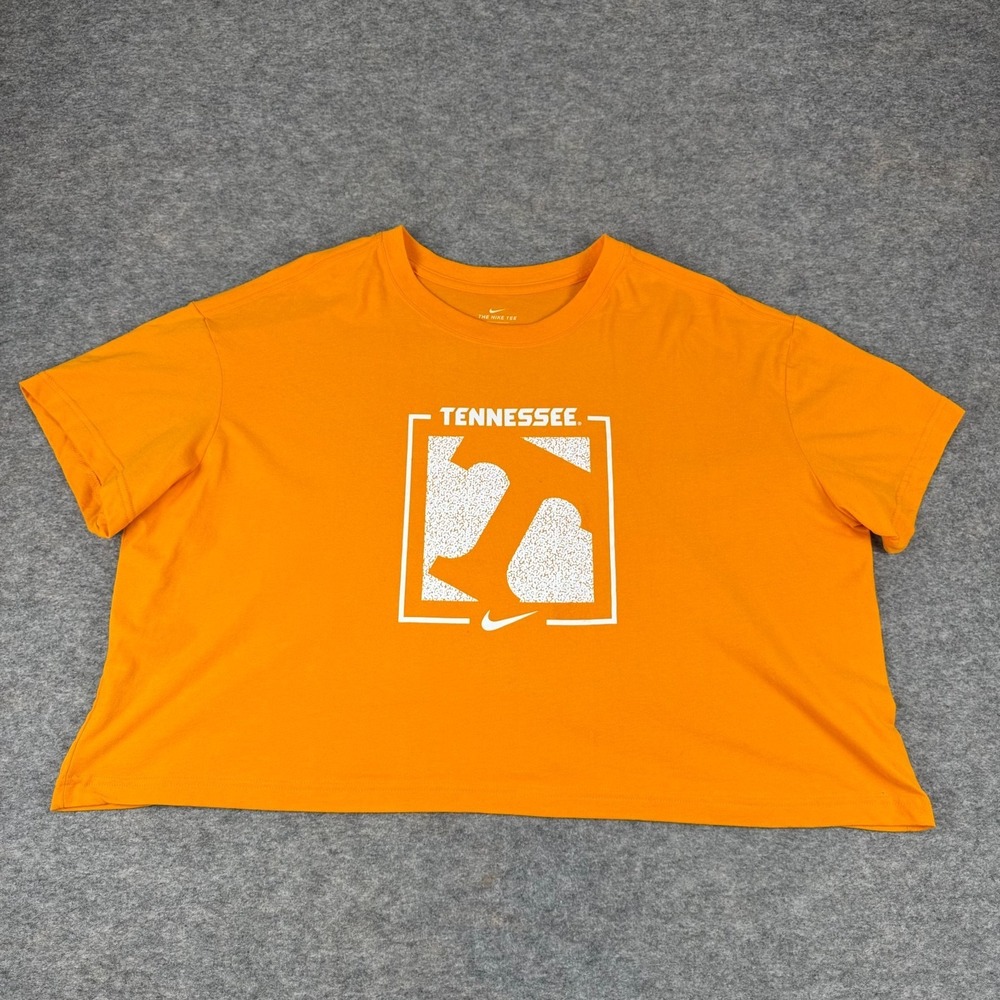 Nike Dri Fit Tennessee Volunteers Vols Crop Top Orange Womens XXL 2XL